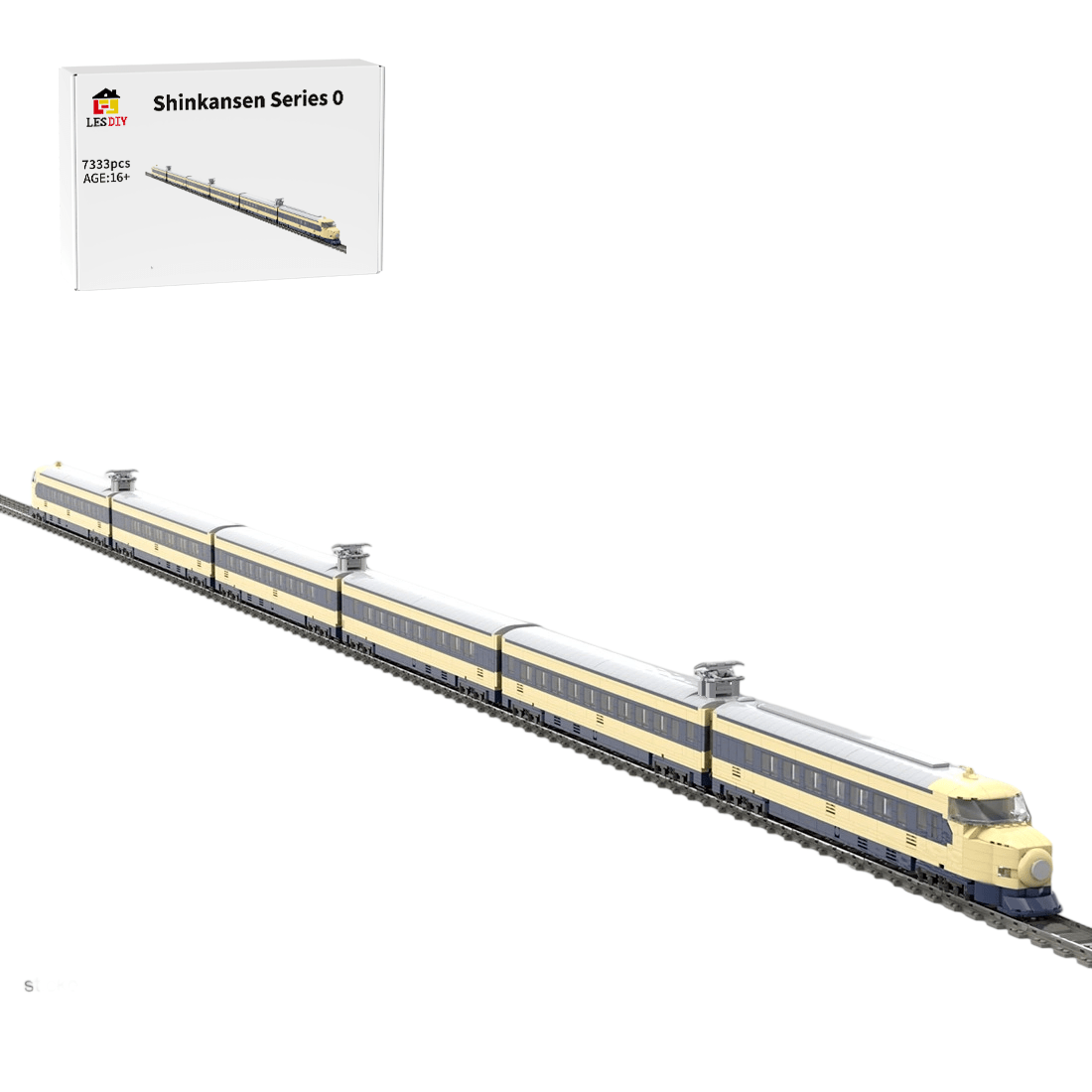 MOC - 223975 "Bullet Train" Shinkansen Series 0 Klemmbausteine - LesDiy - Klemmbausteine