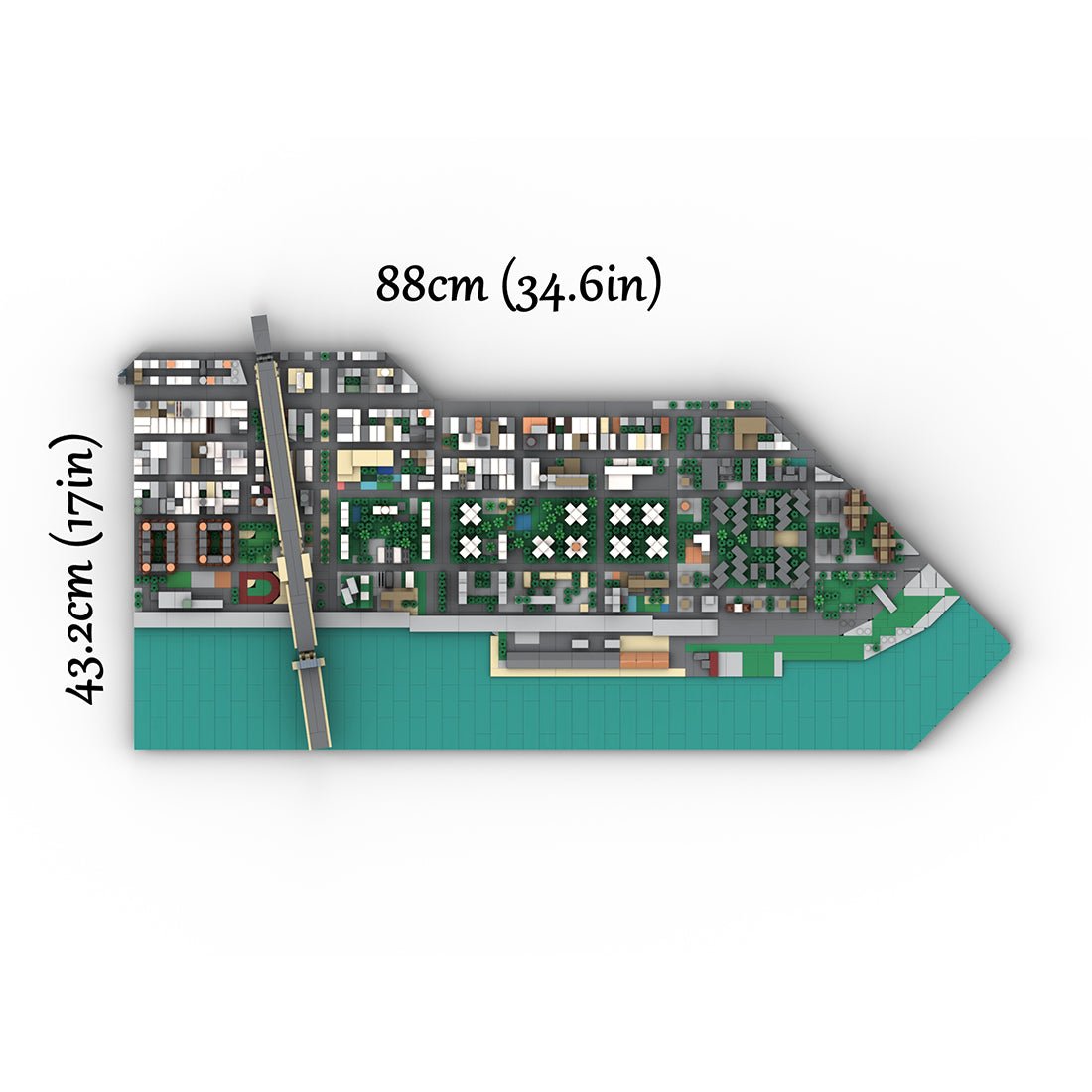 MOC - 225884 1/2000 Scale Lower Manhattan Bridge Area Klemmbausteine - LesDiy - Klemmbausteine