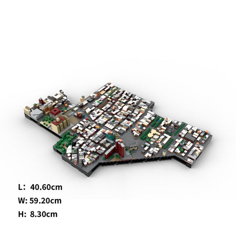 MOC - 225884 1/2000 Scale Lower Manhattan Chinatown & Little Italy Klemmbausteine - LesDiy - Klemmbausteine