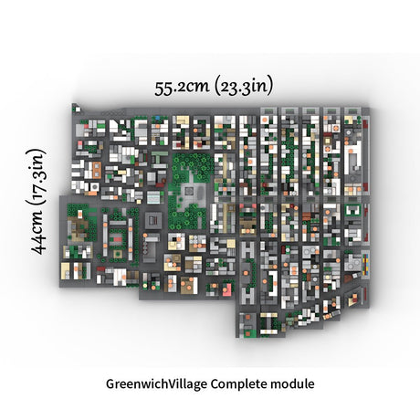 MOC - 225884 1/2000 Scale Lower Manhattan GreenwichVillage Module 1 Klemmbausteine - LesDiy - Klemmbausteine