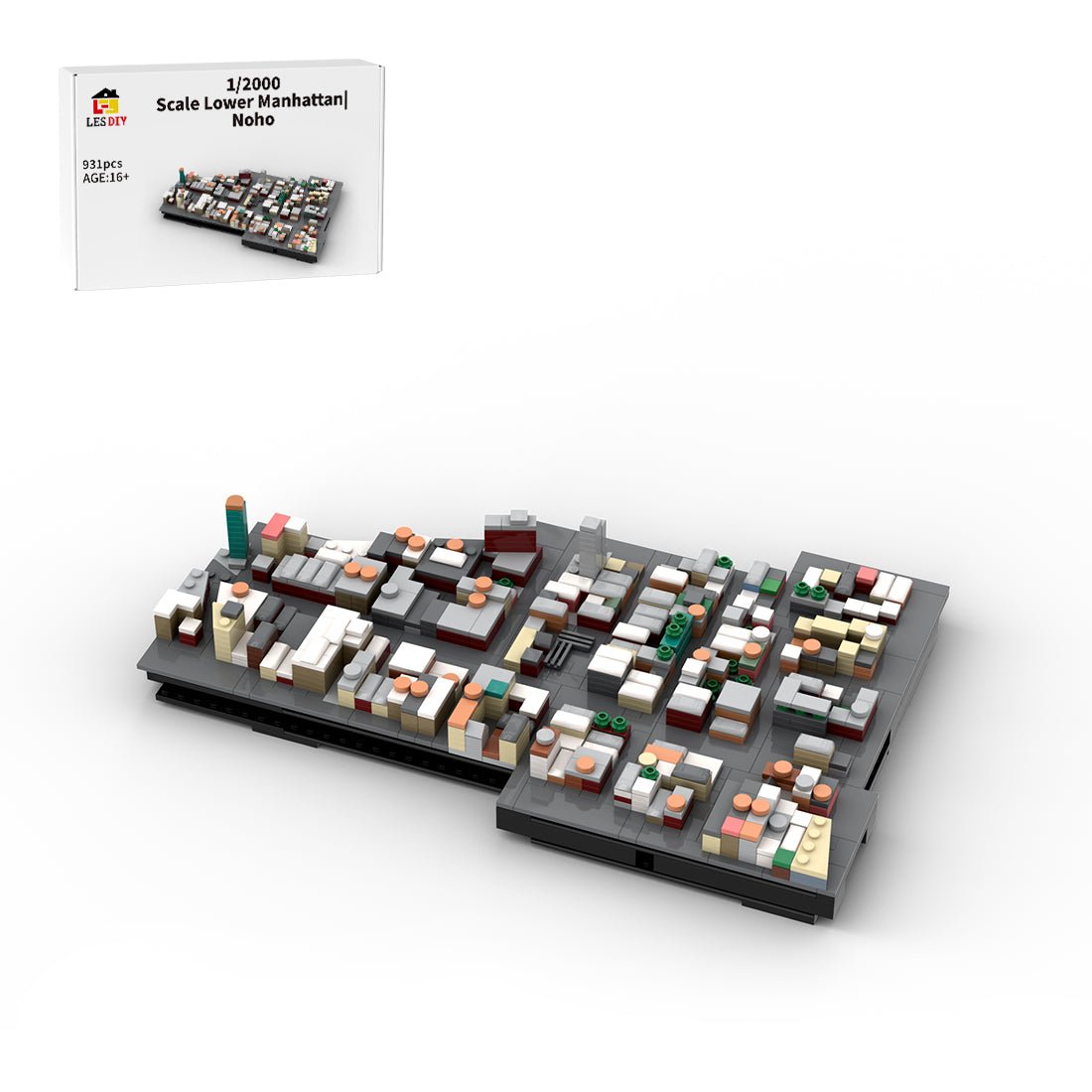 MOC - 225884 1/2000 Scale Lower Manhattan North of Houston Street Scene Klemmbausteine - LesDiy - Klemmbausteine