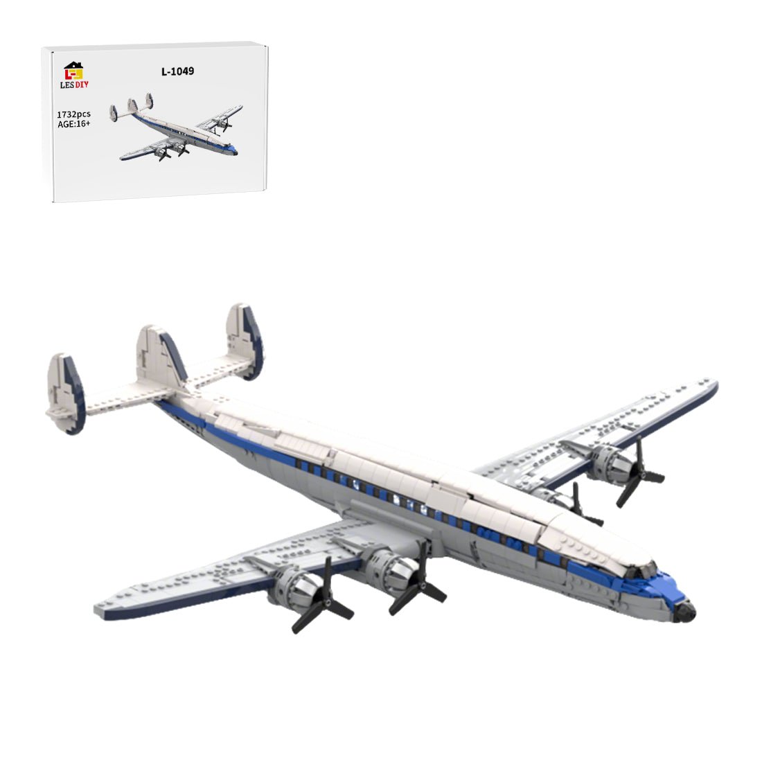 MOC - 226521 Lockheed L - 1049 Super Constellation Klemmbausteine - LesDiy - Klemmbausteine