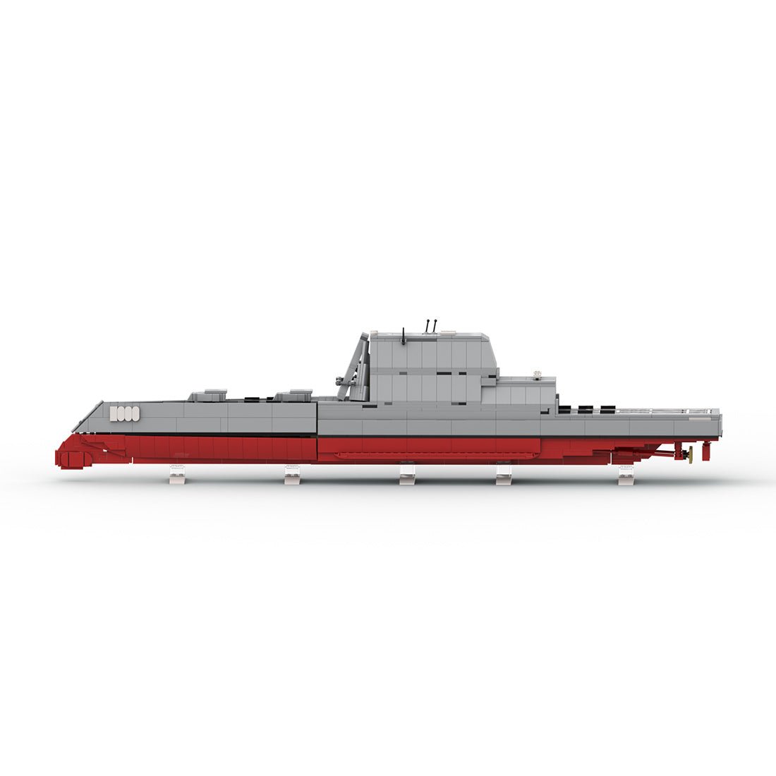 MOC-227260 USS Zumwalt Klemmbausteine-LesDiy-Klemmbausteine