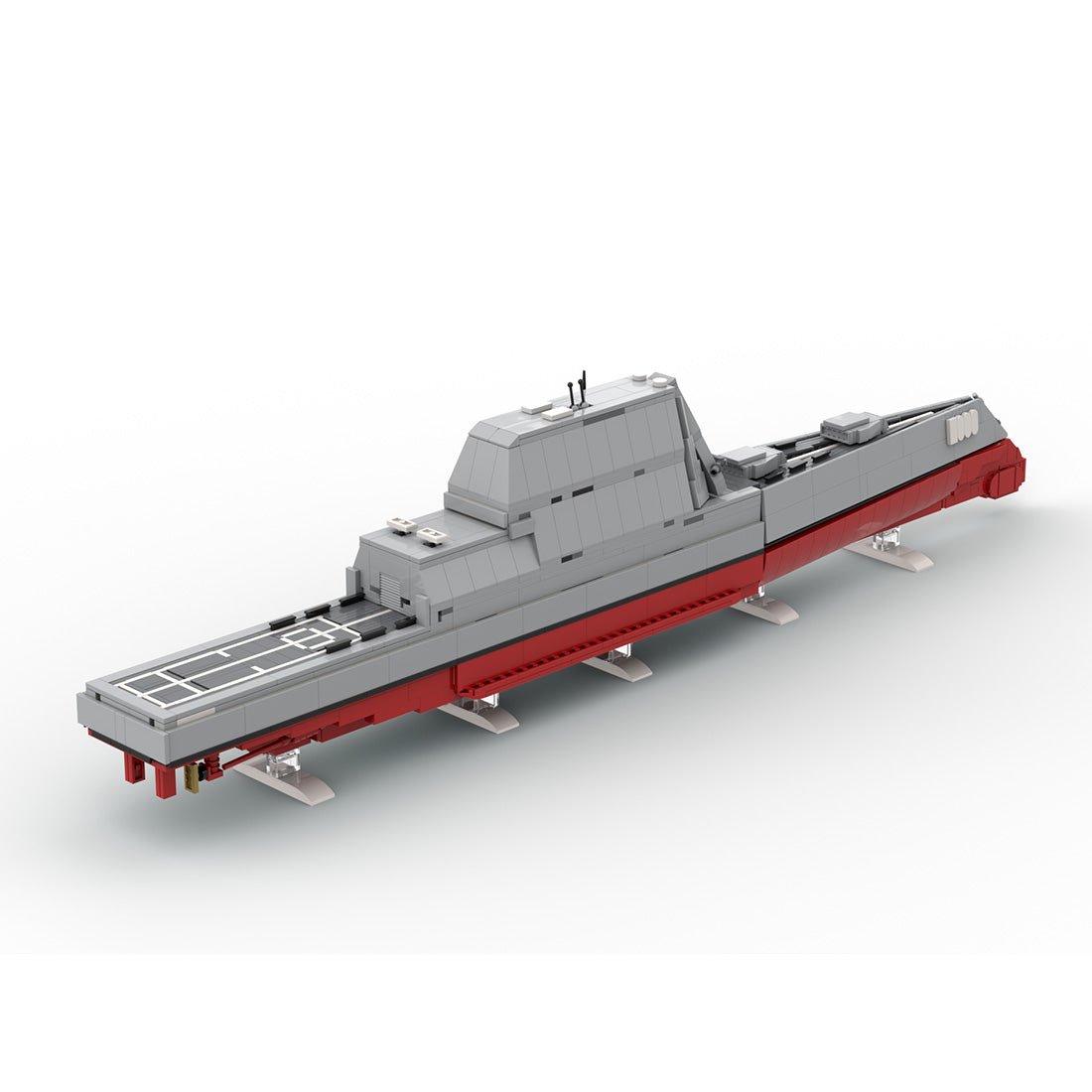 MOC-227260 USS Zumwalt Klemmbausteine-LesDiy-Klemmbausteine