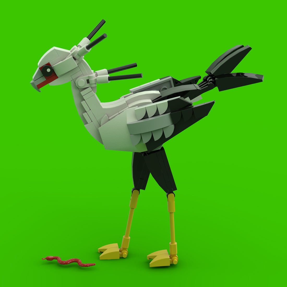 MOC - 227312 ecretary bird - Sagittarius serpentarius - Accurate and elegant Klemmbausteine - LesDiy - Klemmbausteine
