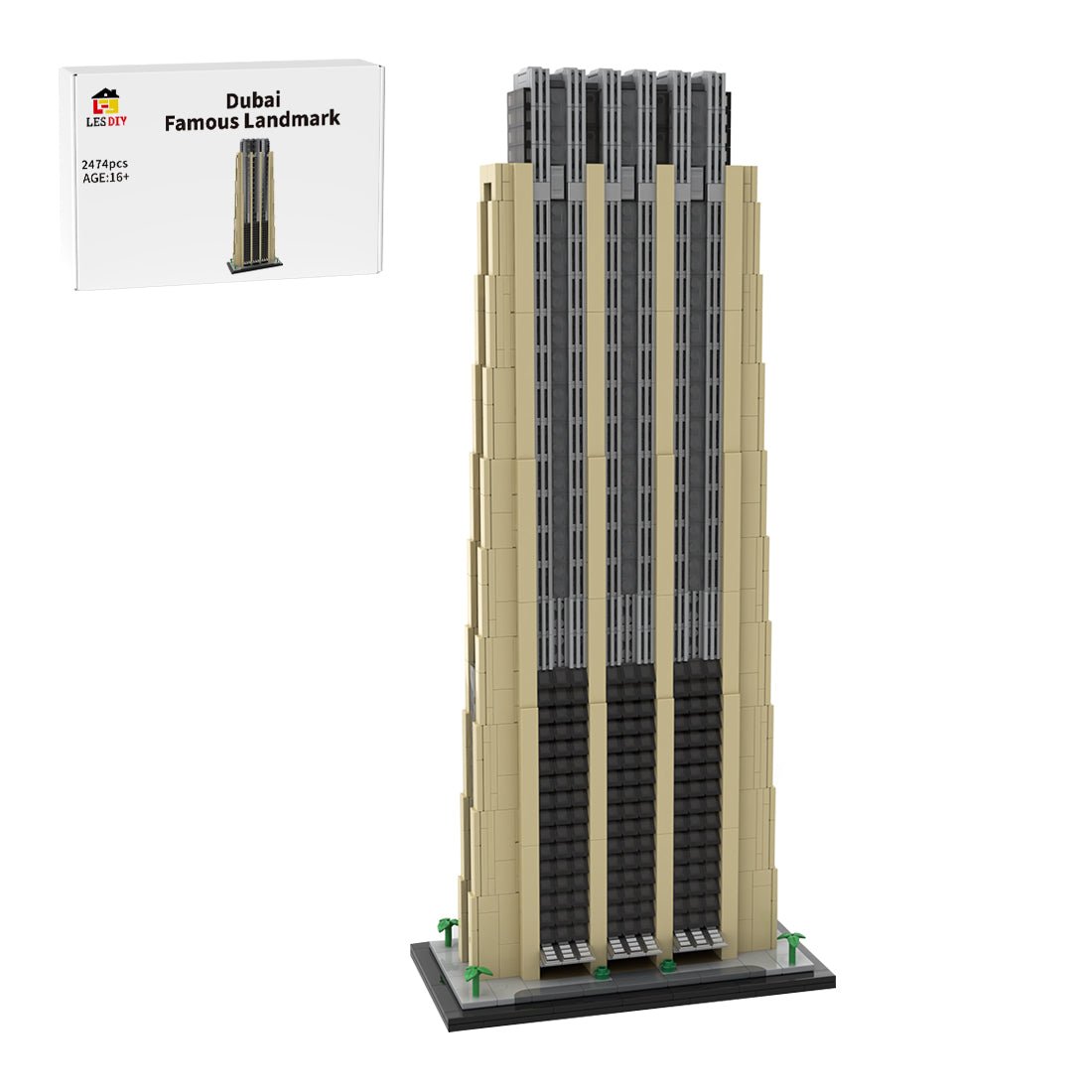 MOC - 227859 The Index (Dubai) 1:800 Scale Klemmbausteine - LesDiy - Klemmbausteine