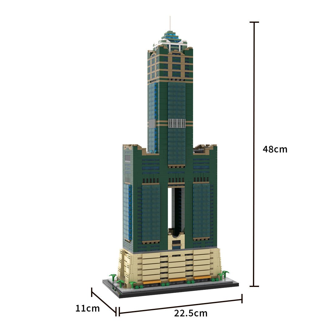 MOC - 228175 85 Sky Tower 1:800 Scale Klemmbausteine - LesDiy - Klemmbausteine