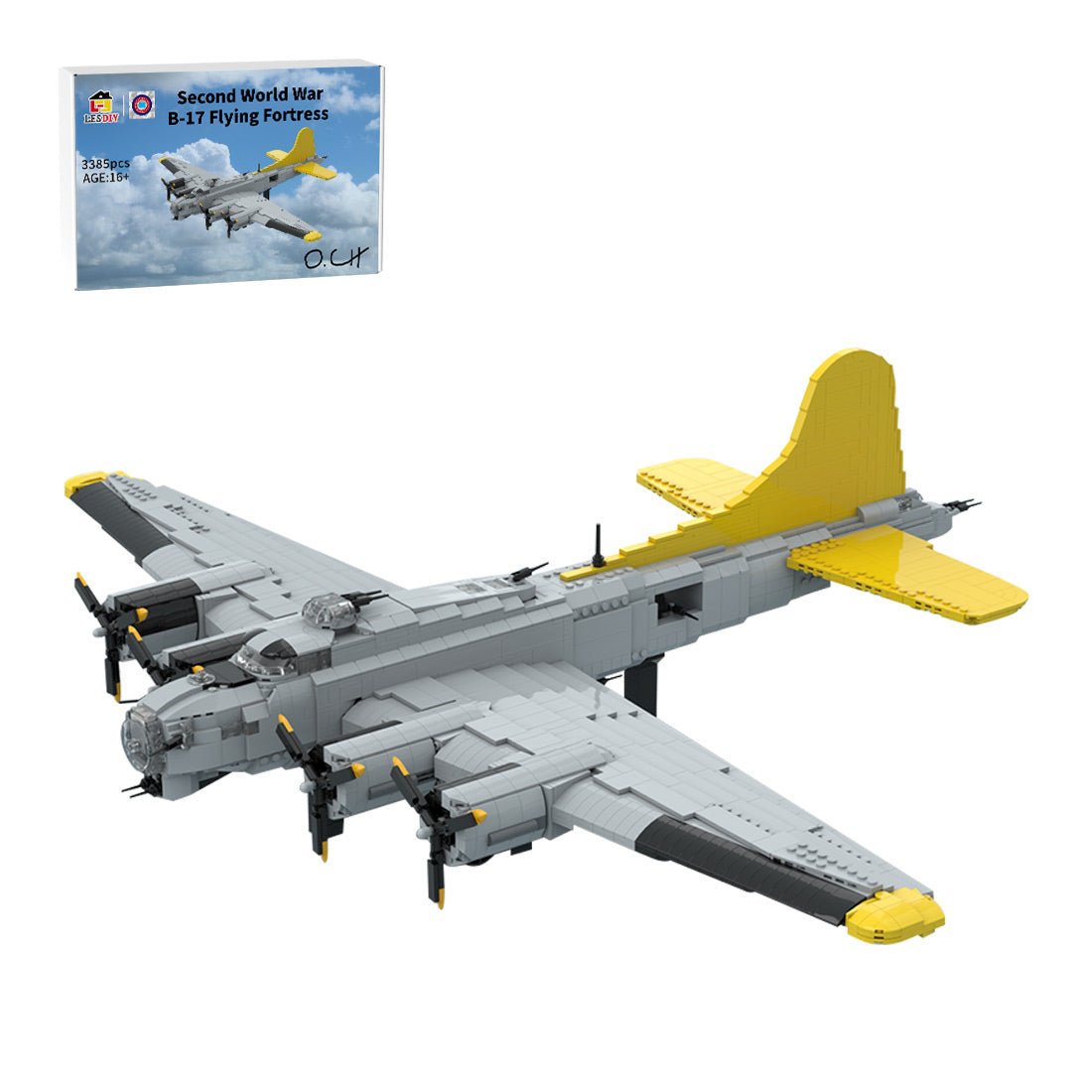 MOC - 228864 Boeing B - 17 Flying Fortress Klemmbausteine - LesDiy - Klemmbausteine