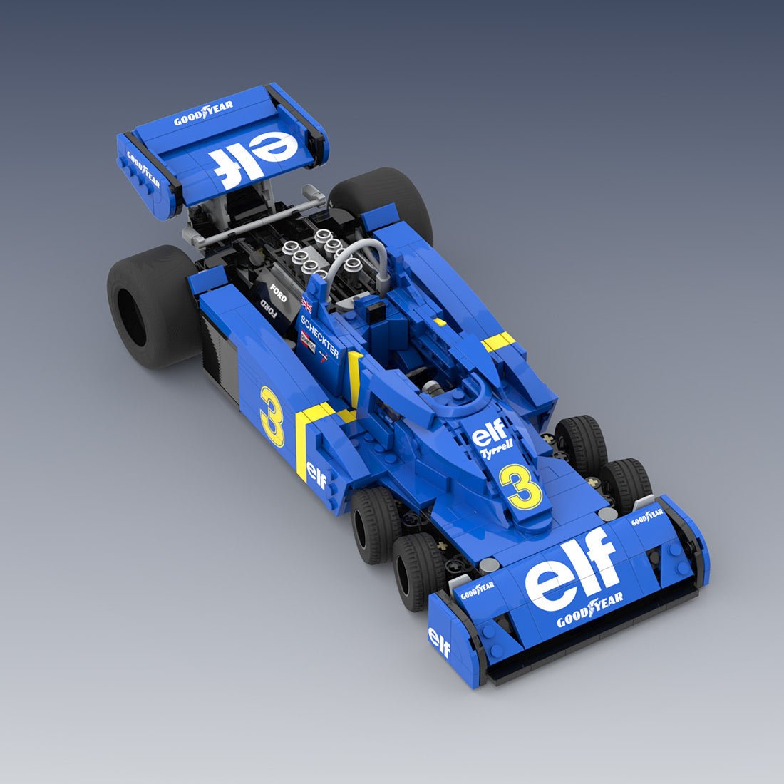 MOC - 229746 - Tyrrell P34 1976 - working V8 Klemmbausteine - LesDiy - Klemmbausteine