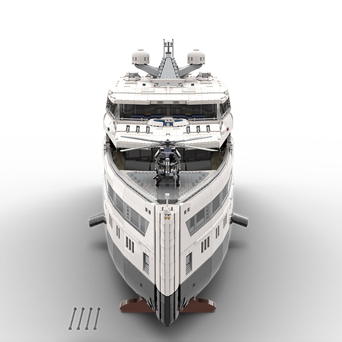 MOC - 230069 1/38 Scale Ultra MEGA Yacht Klemmbausteine - LesDiy - Klemmbausteine