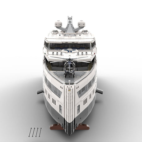 MOC - 230069 1/38 Scale Ultra MEGA Yacht Klemmbausteine - LesDiy - Klemmbausteine