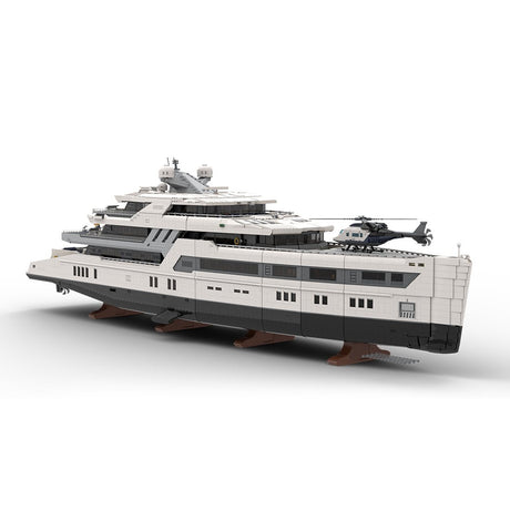 MOC - 230069 1/38 Scale Ultra MEGA Yacht Klemmbausteine - LesDiy - Klemmbausteine