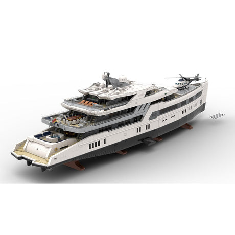 MOC - 230069 1/38 Scale Ultra MEGA Yacht Klemmbausteine - LesDiy - Klemmbausteine