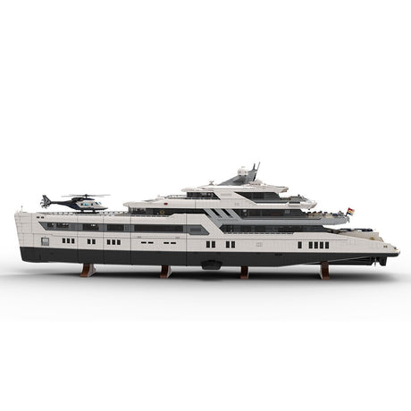 MOC - 230069 1/38 Scale Ultra MEGA Yacht Klemmbausteine - LesDiy - Klemmbausteine