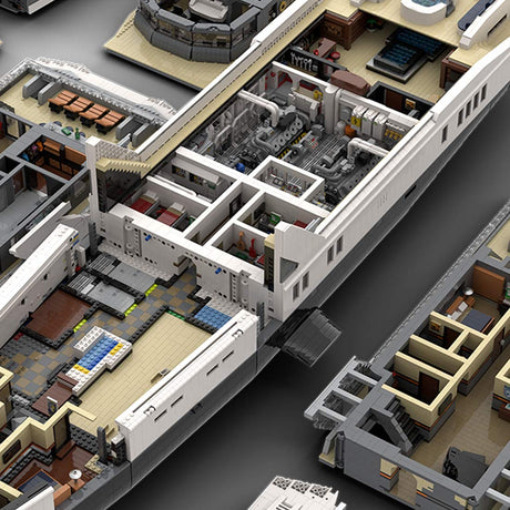 MOC - 230069 1/38 Scale Ultra MEGA Yacht Klemmbausteine - LesDiy - Klemmbausteine