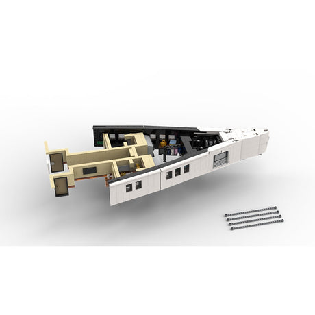 MOC - 230069 1/38 Scale Ultra MEGA Yacht - Part 1 Module 4 Deck 1 Bow Klemmbausteine - LesDiy - Klemmbausteine