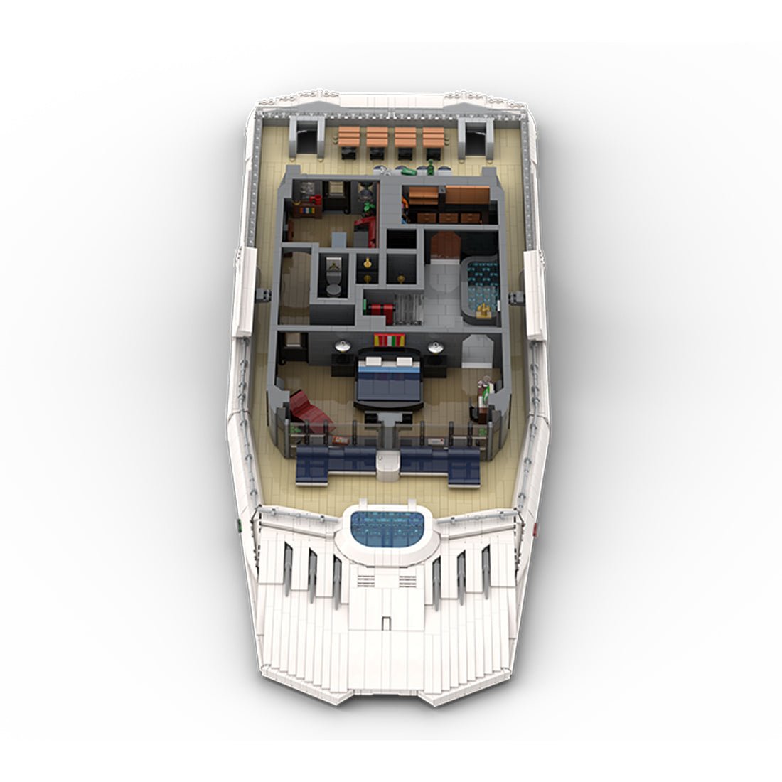 MOC - 230069 1/38 Scale Ultra MEGA Yacht - Part 10 Module 17 Deck 4 Owner's deck Klemmbausteine - LesDiy - Klemmbausteine