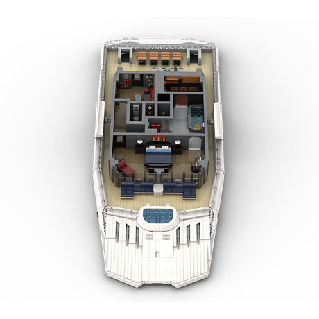 MOC - 230069 1/38 Scale Ultra MEGA Yacht - Part 10 Module 17 Deck 4 Owner's deck Klemmbausteine - LesDiy - Klemmbausteine