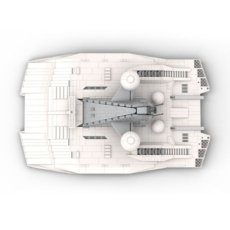MOC - 230069 1/38 Scale Ultra MEGA Yacht - Part 11 Module 18 Hardtop Klemmbausteine - LesDiy - Klemmbausteine