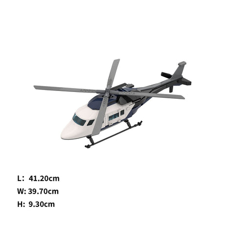 MOC - 230069 1/38 Scale Ultra MEGA Yacht - Part 12 Module 19 Helicopter Klemmbausteine - LesDiy - Klemmbausteine