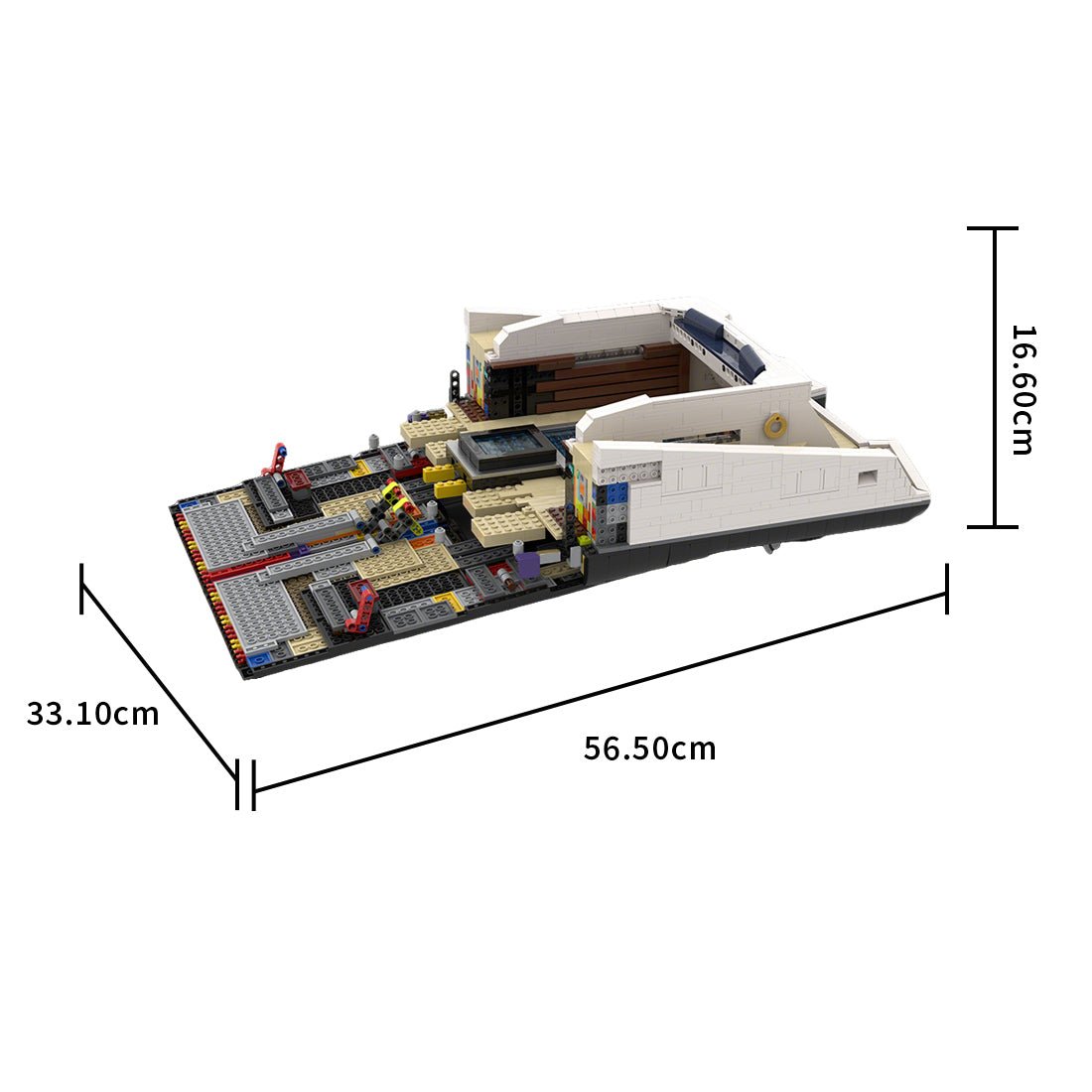 MOC - 230069 1/38 Scale Ultra MEGA Yacht - Part 2 Module 6 Deck 1 Stern Klemmbausteine - LesDiy - Klemmbausteine