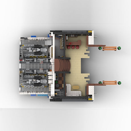 MOC - 230069 1/38 Scale Ultra MEGA Yacht - Part 2 Module 7 Deck 1 Stern Klemmbausteine - LesDiy - Klemmbausteine
