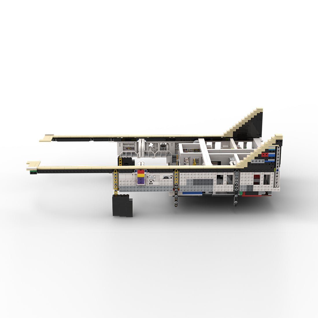 MOC - 230069 1/38 Scale Ultra MEGA Yacht - Part 2 Module 8 Deck 1 Stern Klemmbausteine - LesDiy - Klemmbausteine