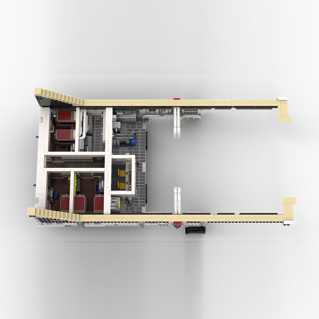 MOC - 230069 1/38 Scale Ultra MEGA Yacht - Part 2 Module 8 Deck 1 Stern Klemmbausteine - LesDiy - Klemmbausteine