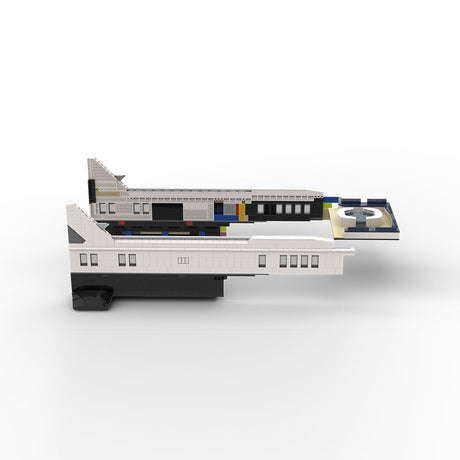 MOC - 230069 1/38 Scale Ultra MEGA Yacht - Part 2 Module 9 Deck 1 Stern Klemmbausteine - LesDiy - Klemmbausteine