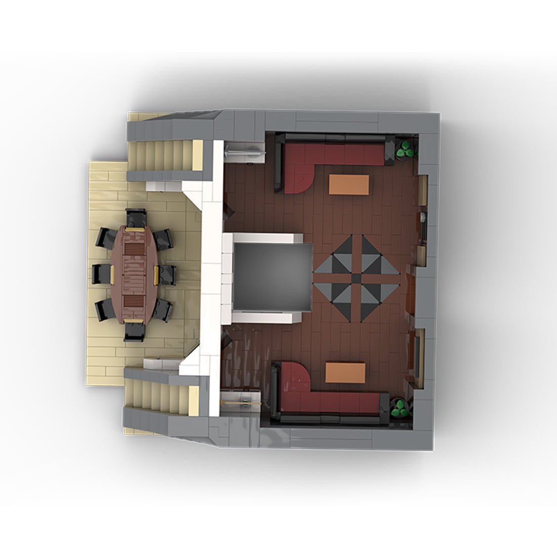 MOC - 230069 1/38 Scale Ultra MEGA Yacht - Part 3 Module 10 Deck 2 Stern 1 Klemmbausteine - LesDiy - Klemmbausteine