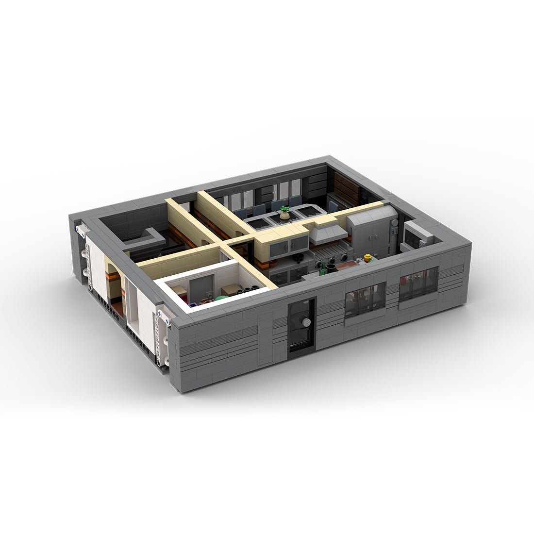 MOC - 230069 1/38 Scale Ultra MEGA Yacht - Part 4 Module 11 Deck 2 Stern 2 Klemmbausteine - LesDiy - Klemmbausteine