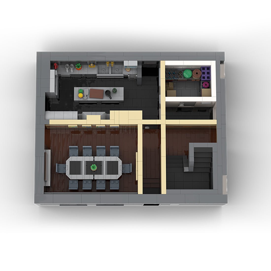 MOC - 230069 1/38 Scale Ultra MEGA Yacht - Part 4 Module 11 Deck 2 Stern 2 Klemmbausteine - LesDiy - Klemmbausteine