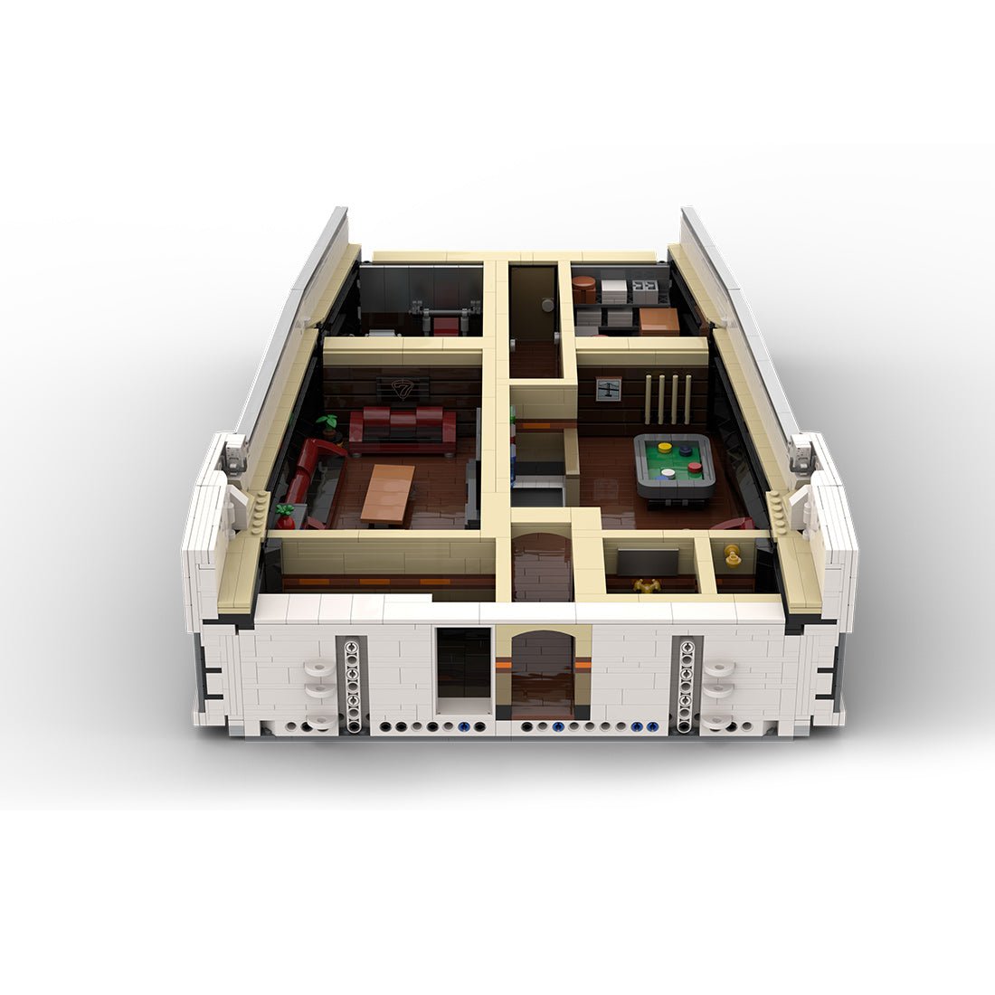 MOC - 230069 1/38 Scale Ultra MEGA Yacht - Part 5 Module 12 Deck 2 Bow 1 Klemmbausteine - LesDiy - Klemmbausteine