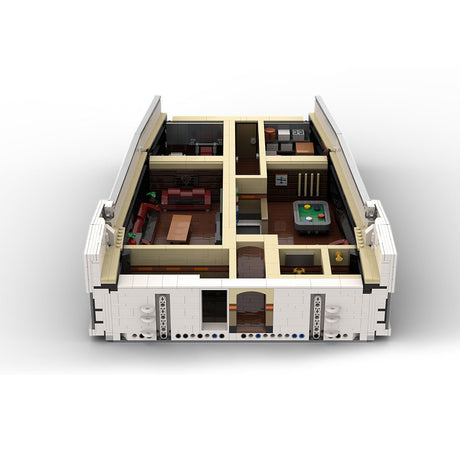 MOC - 230069 1/38 Scale Ultra MEGA Yacht - Part 5 Module 12 Deck 2 Bow 1 Klemmbausteine - LesDiy - Klemmbausteine