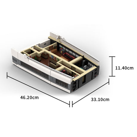 MOC - 230069 1/38 Scale Ultra MEGA Yacht - Part 5 Module 12 Deck 2 Bow 1 Klemmbausteine - LesDiy - Klemmbausteine