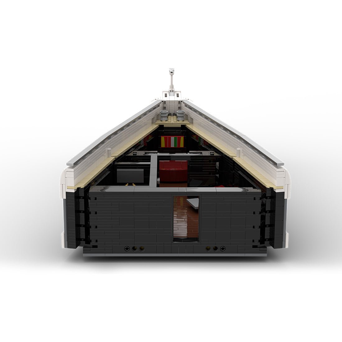 MOC - 230069 1/38 Scale Ultra MEGA Yacht - Part 6 Module 13 Deck 2 Bow 2 Klemmbausteine - LesDiy - Klemmbausteine