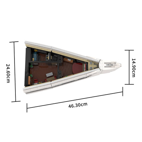 MOC - 230069 1/38 Scale Ultra MEGA Yacht - Part 6 Module 13 Deck 2 Bow 2 Klemmbausteine - LesDiy - Klemmbausteine