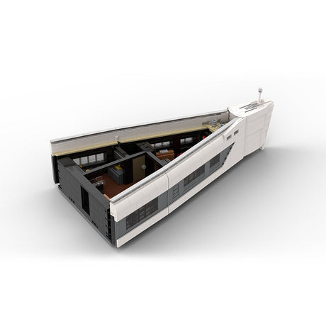 MOC - 230069 1/38 Scale Ultra MEGA Yacht - Part 6 Module 13 Deck 2 Bow 2 Klemmbausteine - LesDiy - Klemmbausteine