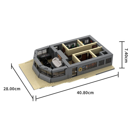 MOC - 230069 1/38 Scale Ultra MEGA Yacht - Part 8 Module 15 Deck 3 Mid Klemmbausteine - LesDiy - Klemmbausteine