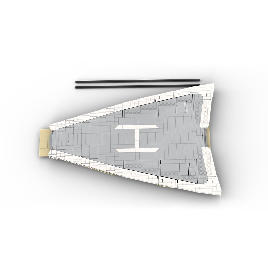 MOC - 230069 1/38 Scale Ultra MEGA Yacht - Part 9 Module 16 Deck 3 Bow Klemmbausteine - LesDiy - Klemmbausteine