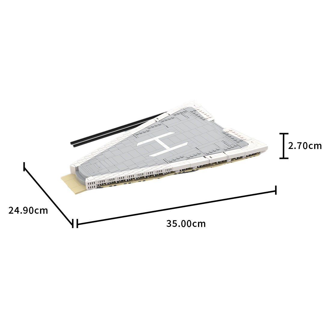 MOC - 230069 1/38 Scale Ultra MEGA Yacht - Part 9 Module 16 Deck 3 Bow Klemmbausteine - LesDiy - Klemmbausteine