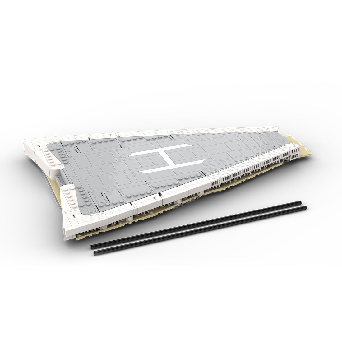 MOC - 230069 1/38 Scale Ultra MEGA Yacht - Part 9 Module 16 Deck 3 Bow Klemmbausteine - LesDiy - Klemmbausteine