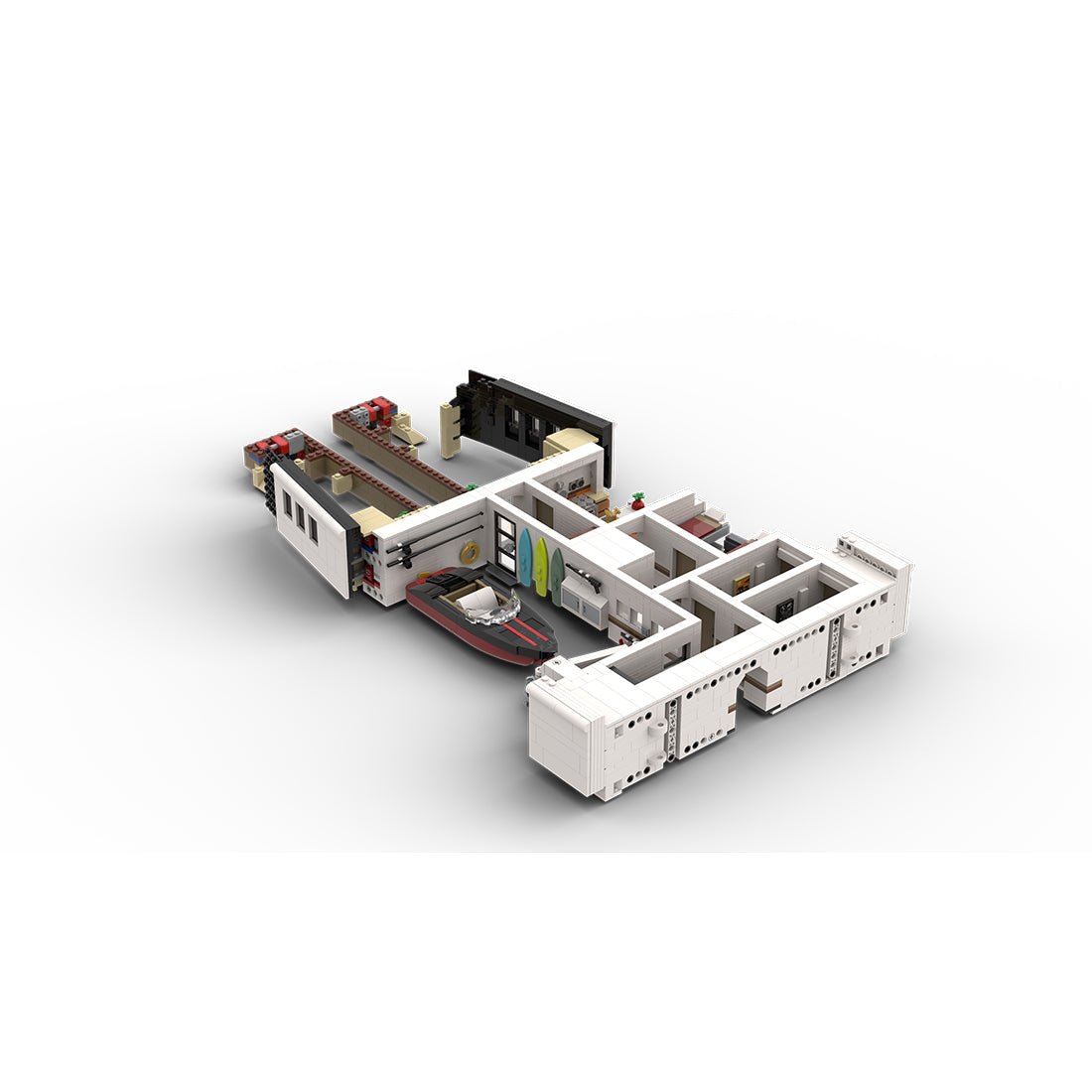 MOC - 230069 Part 1 Module 3 Deck 1 Bow Klemmbausteine - LesDiy - Klemmbausteine