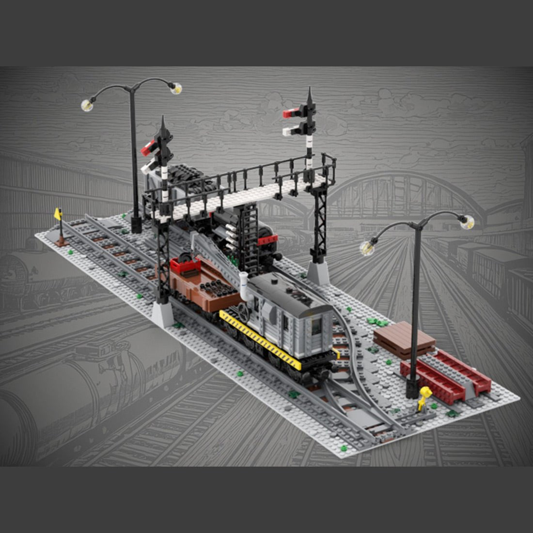 MOC - 230845 Freight Yard Klemmbausteine - LesDiy - Klemmbausteine