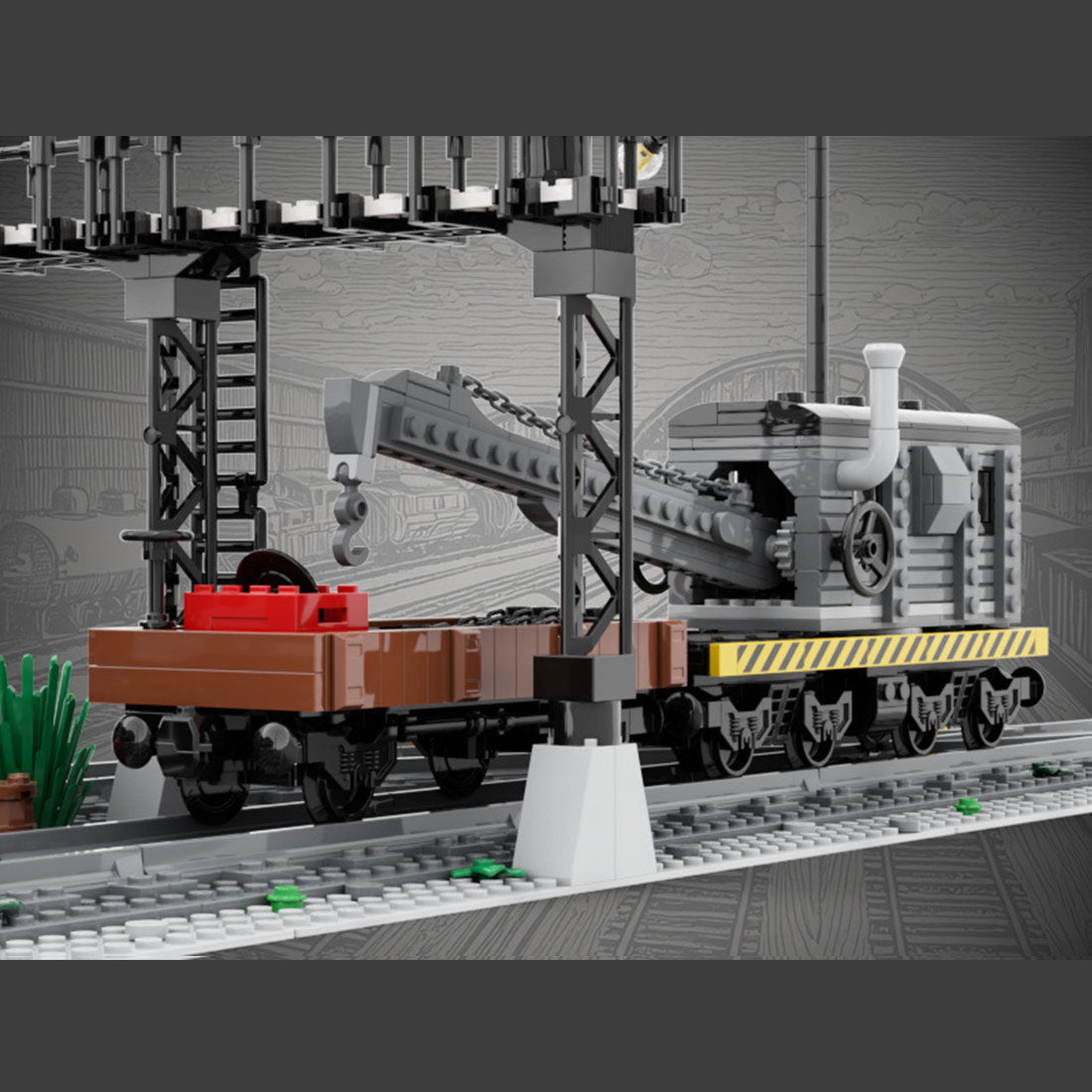 MOC - 230845 Freight Yard Klemmbausteine - LesDiy - Klemmbausteine