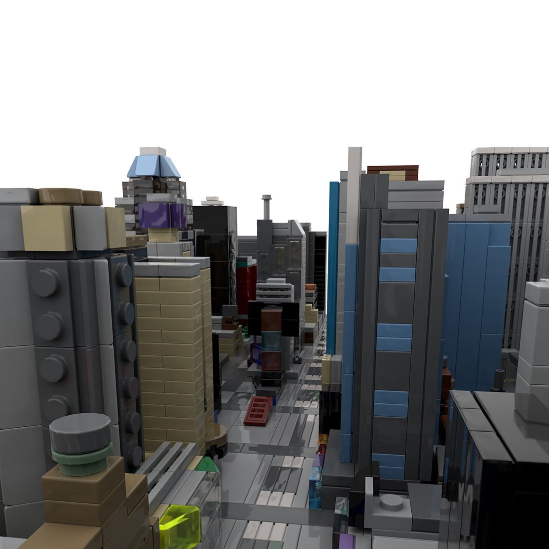 MOC - 231668 1/2000 Scale New York Midtown Broadway Theatre District Klemmbausteine - LesDiy - Klemmbausteine