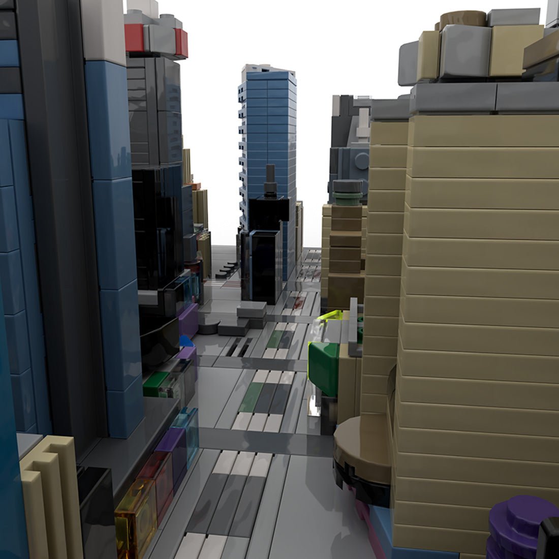 MOC - 231668 1/2000 Scale New York Midtown Broadway Theatre District Klemmbausteine - LesDiy - Klemmbausteine