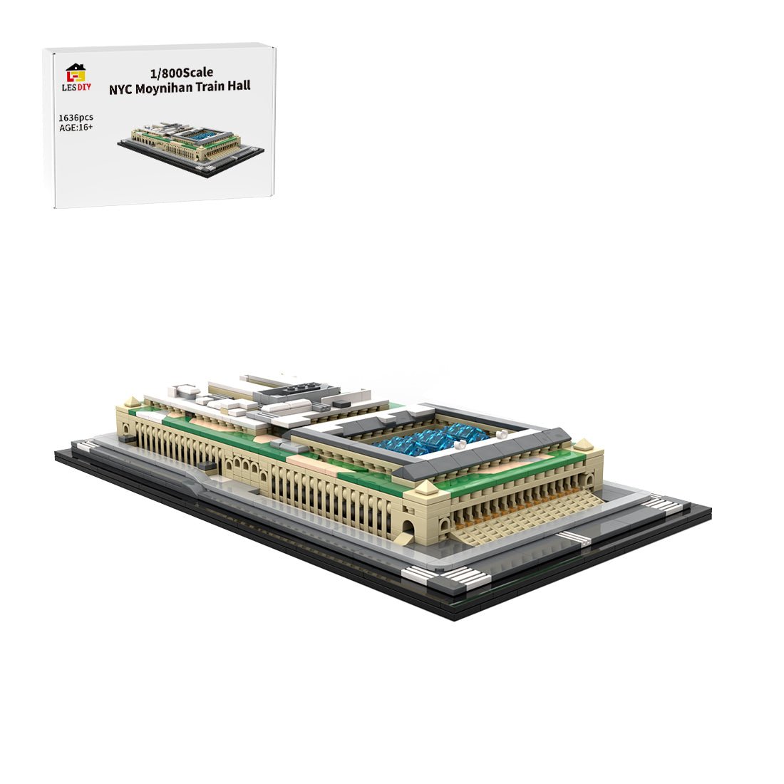 MOC - 231668 Moynihan Train Hall 1:800 Scale - NYC Klemmbausteine - LesDiy - Klemmbausteine