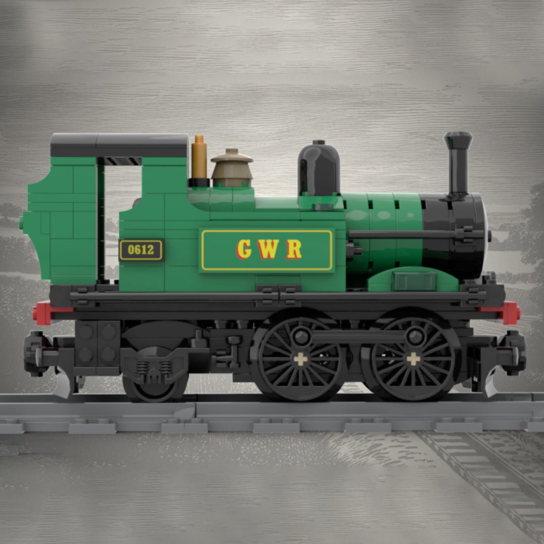 MOC-234145 Dampflokomotive der GWR-Klasse 1400 Klemmbausteine-LesDiy-Klemmbausteine