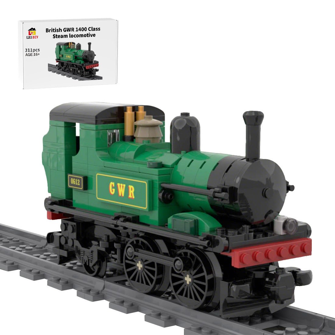 MOC-234145 Dampflokomotive der GWR-Klasse 1400 Klemmbausteine-LesDiy-Klemmbausteine